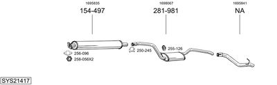 SISTEM DE ESAPAMENT BOSAL SYS21417