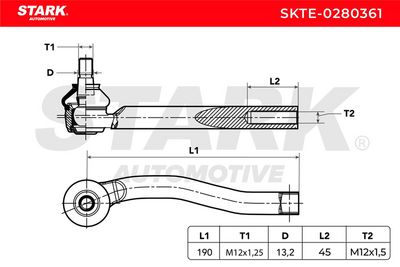 накрайник на напречна кормилна щанга STARK SKTE-0280361