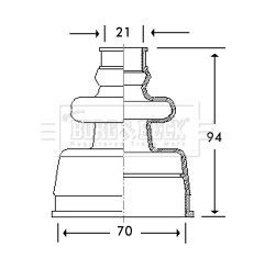 Bellow, drive shaft Borg & Beck BCB2776