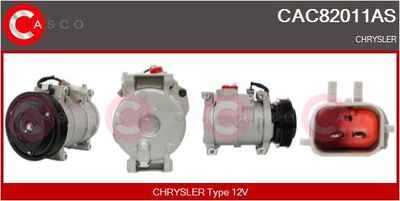 CASCO CAC82011AS Компрессор кондиционера для CHRYSLER VOYAGER IV (RG, RS) 2.5 CRD CASCO CAC82011AS Компрессор кондиционера для CHRYSLER VOYAGER IV (RG, RS) 2.5 CRD