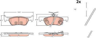 Brake Pad Set, disc brake GDB2469