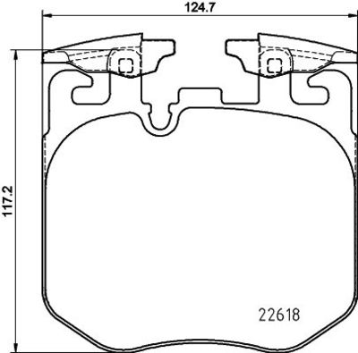 Комплект тормозных колодок, дисковый тормоз HELLA 8DB 355 039-461 для ROLLS-ROYCE CULLINAN