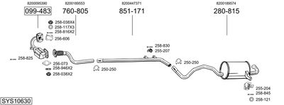 Układ wydechowy BOSAL SYS10630