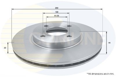 спирачен диск COMLINE ADC0281V