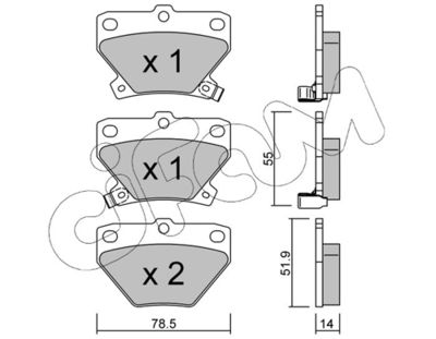 Brake Pad Set, disc brake 822-424-0