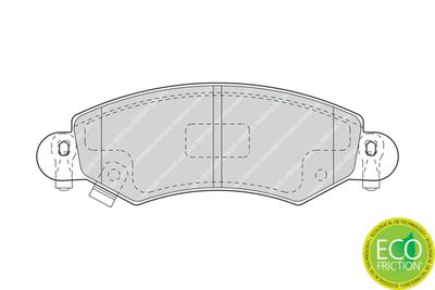 Комплект тормозных колодок, дисковый тормоз FDB1423