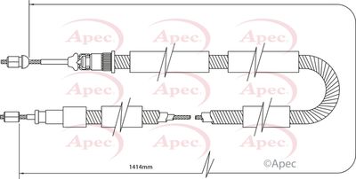 Cable Pull, parking brake APEC CAB1331