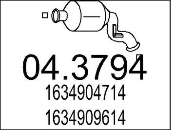 Катализатор MTS 04.3794 для MERCEDES-BENZ M-CLASS