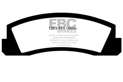 Комплект тормозных колодок, дисковый тормоз EBC Brakes DP309 для LADA NIVA