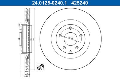 спирачен диск ATE 24.0125-0240.1