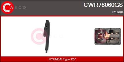 Выключатель, стеклолодъемник CASCO CWR78060GS для HYUNDAI TUCSON
