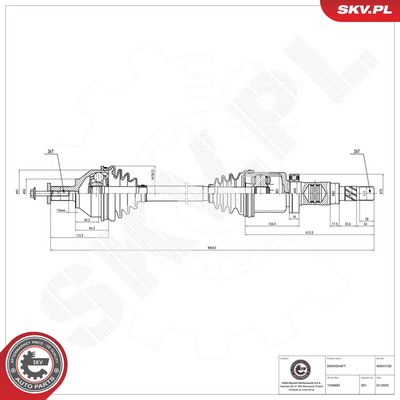 полуоска ESEN SKV 40SKV105