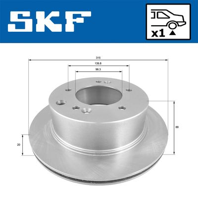 DISC FRANA SKF VKBD90545V1 1