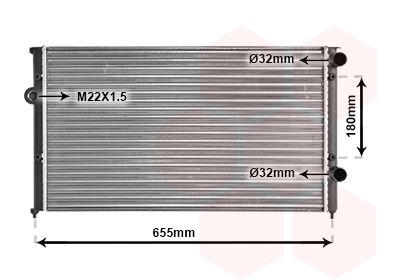 VAN WEZEL 58002102 Радиатор охлаждения двигателя для VW PASSAT B3/B4 Variant (3A5, 35I)