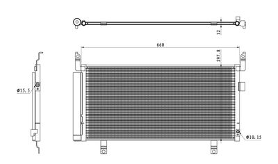 Kondensor, klimatanläggning NRF 350468