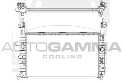 Радиатор, охлаждение двигателя AUTOGAMMA 104866 для OPEL MERIVA