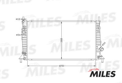 Радиатор, охлаждение двигателя MILES ACRB014 для FORD C-MAX