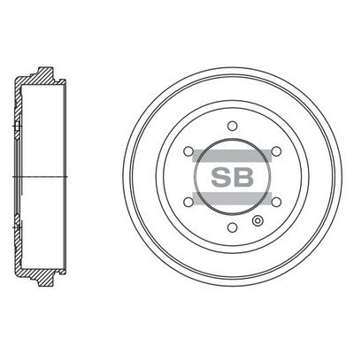 Тормозной барабан Hi-Q SD4508 для ISUZU D-MAX