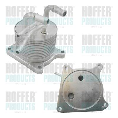масляный радиатор, двигательное масло HOFFER 8095239 для MITSUBISHI LANCER