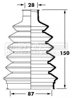 Bellow, drive shaft FIRST LINE FCB6023