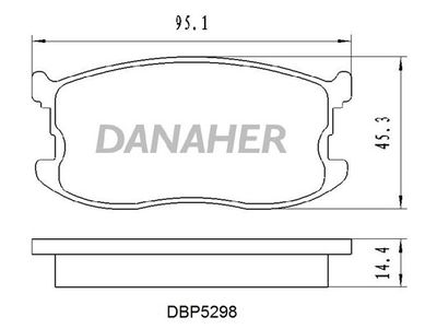 DANAHER DBP5298 Тормозные колодки и сигнализаторы  для MAZDA 323 II Hatchback (BD) 1.5