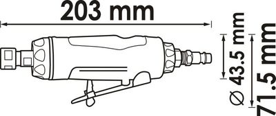 Přímá bruska (stlačený vzduch) VIGOR V5672