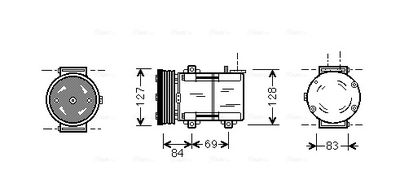AVA QUALITY COOLING Compressor, airconditioning (FDAK167)