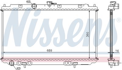 Радиатор, охлаждение двигателя NISSENS 67346A для NISSAN PRIMERA
