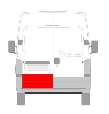 Deur reparatieset Achter Links (Coating, onderste deel) past: NISSAN INTERSTAR X70  OPEL MOVANO A  RENAULT MASTER II 07.98-11.10
