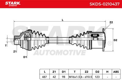 полуоска STARK SKDS-0210437