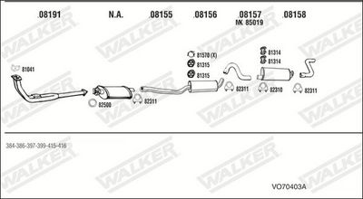 Изпускателна система WALKER VO70403A