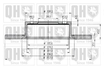 QUINTON HAZELL BDC3440 Тормозные диски  для LANCIA THEMA (834_) 2000 i.e. (834AB)
