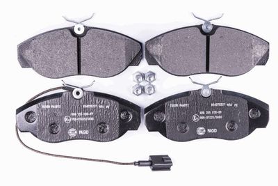 Комплект тормозных колодок, дисковый тормоз HELLA 8DB 355 018-891 для FIAT DUCATO