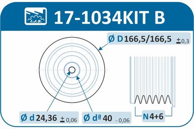 Belt Pulley Set, crankshaft 17-1034KIT B