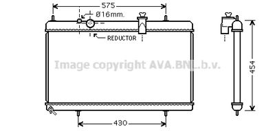 Радиатор, охлаждение двигателя AVA QUALITY COOLING PEA2256 для CITROËN C6