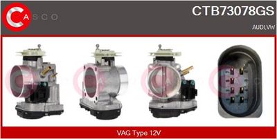 Hrdlo škrticí klapky CASCO CTB73078GS