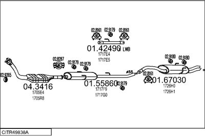 Układ wydechowy MTS CITR49838A026959