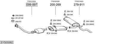 Układ wydechowy BOSAL SYS05582