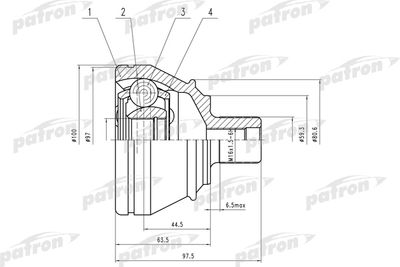 PATRON PCV1552 ШРУС  для AUDI A6 (Ауди А6)