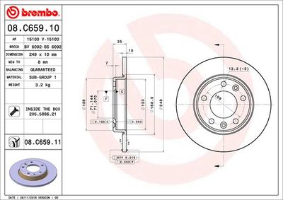 Тормозной диск 08.C659.11