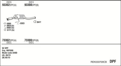 Układ wydechowy WALKER REK033709CB
