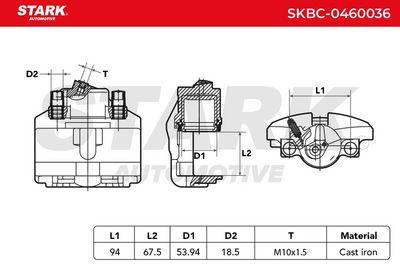 спирачен апарат STARK SKBC-0460036