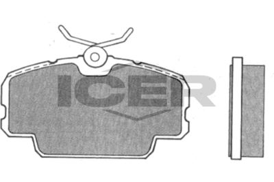 комплект спирачно феродо, дискови спирачки ICER 180421