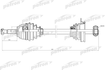 Приводной вал PATRON PDS0587 для RENAULT TWINGO