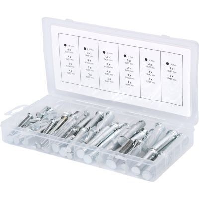 Ks Tools - Sortiment bezpečnostných kolíkov Ø5-12 mm 21 veľkostí 60ks