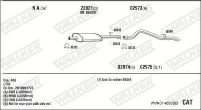 SISTEM DE ESAPAMENT WALKER VWK014095BB