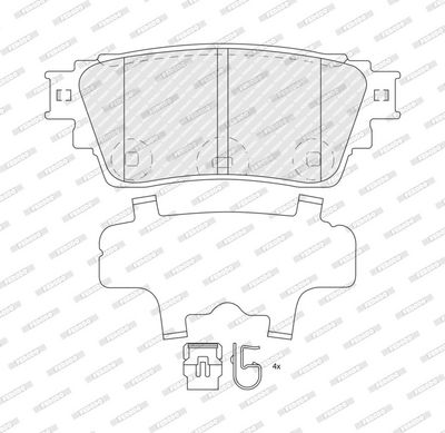 BREMSBELAGSATZ SCHEIBENBREMSE FERODO FDB5540 2