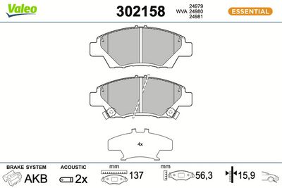 SET PLACUTE FRANA FRANA DISC VALEO 302158