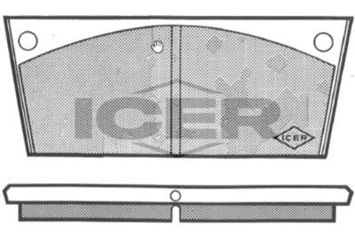 комплект спирачно феродо, дискови спирачки ICER 180019