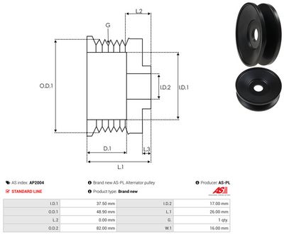 Vorschau Riemenscheibe, Generator Ansicht 4
